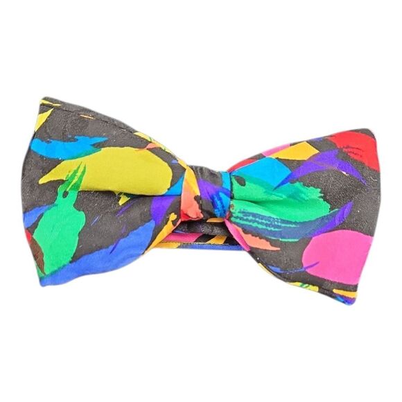 FABIAN COUTURE MENS MULTI COLOR CUMMERBUND AND BOW TIE SET. - Picture 3 of 6
